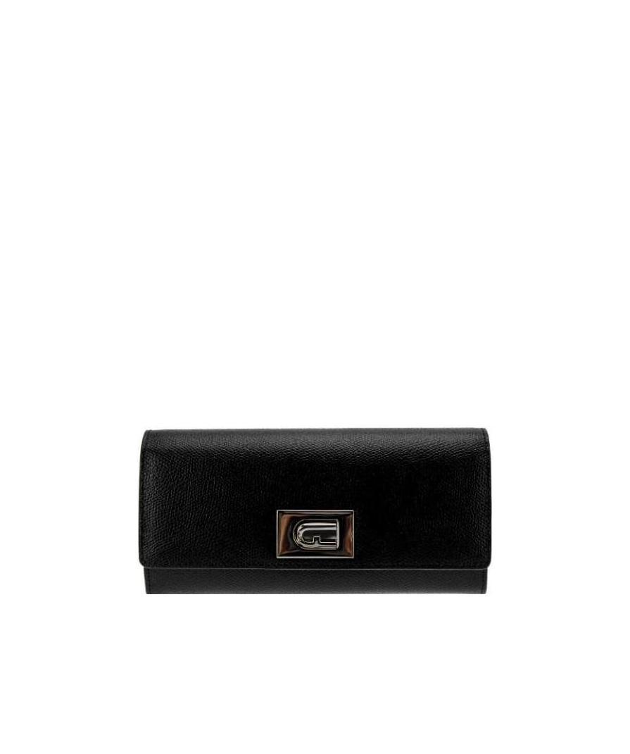 Furla 1927 Grained-effect Wallet In Gray