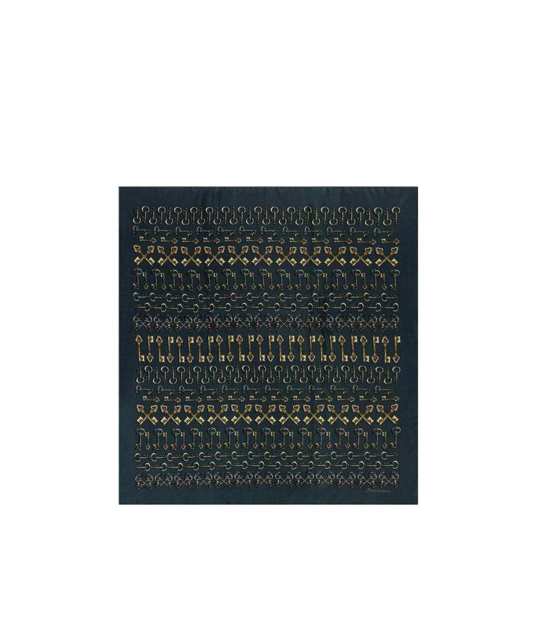 Dolce & Gabbana Silk Printed Scarf In Black