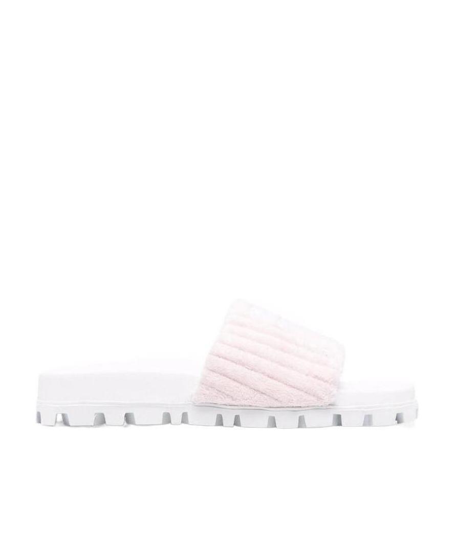 Miu Miu Logo Flip-flops In White