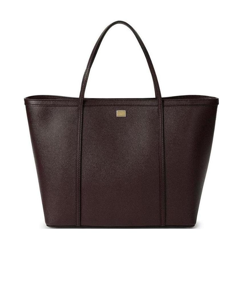 Dolce & Gabbana Logo Details Handbag In Black