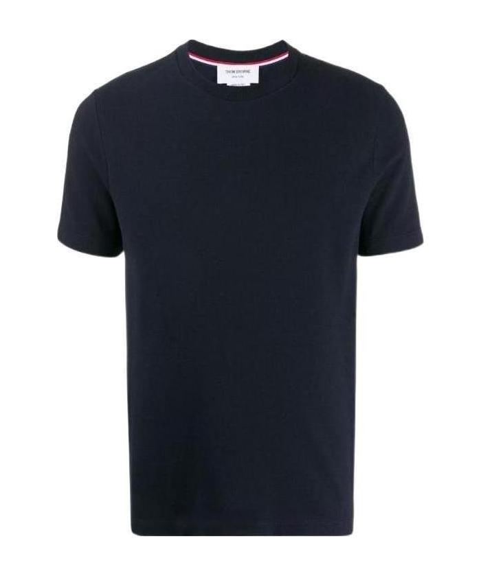 Thom Browne Signature Loopback Oversized T-shirt In Black