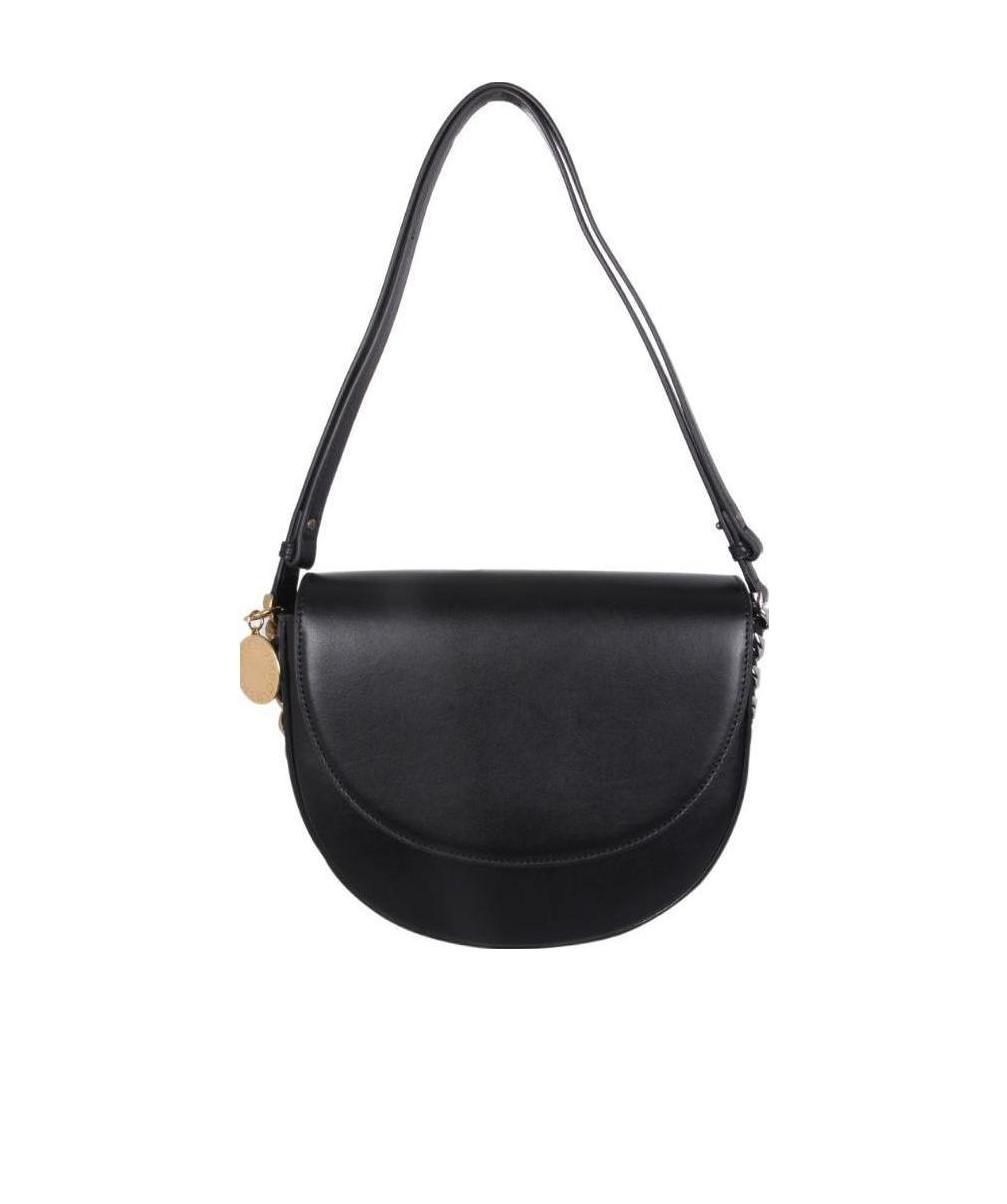 Stella Mccartney Chain-trimmed Shoulder Bag In Black