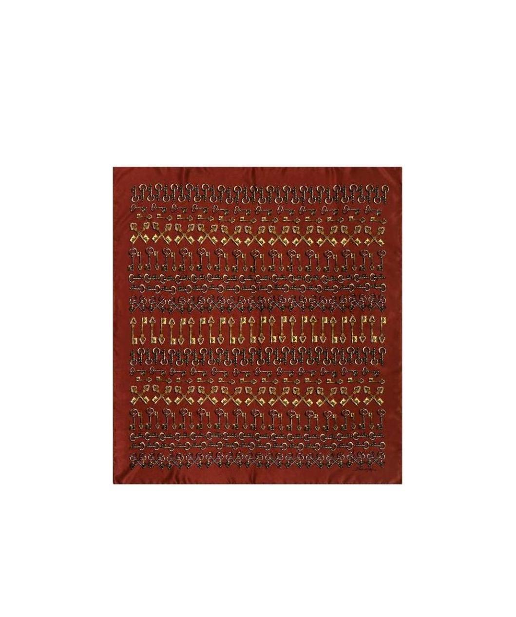 Dolce & Gabbana Silk Printed Scarf In Brown