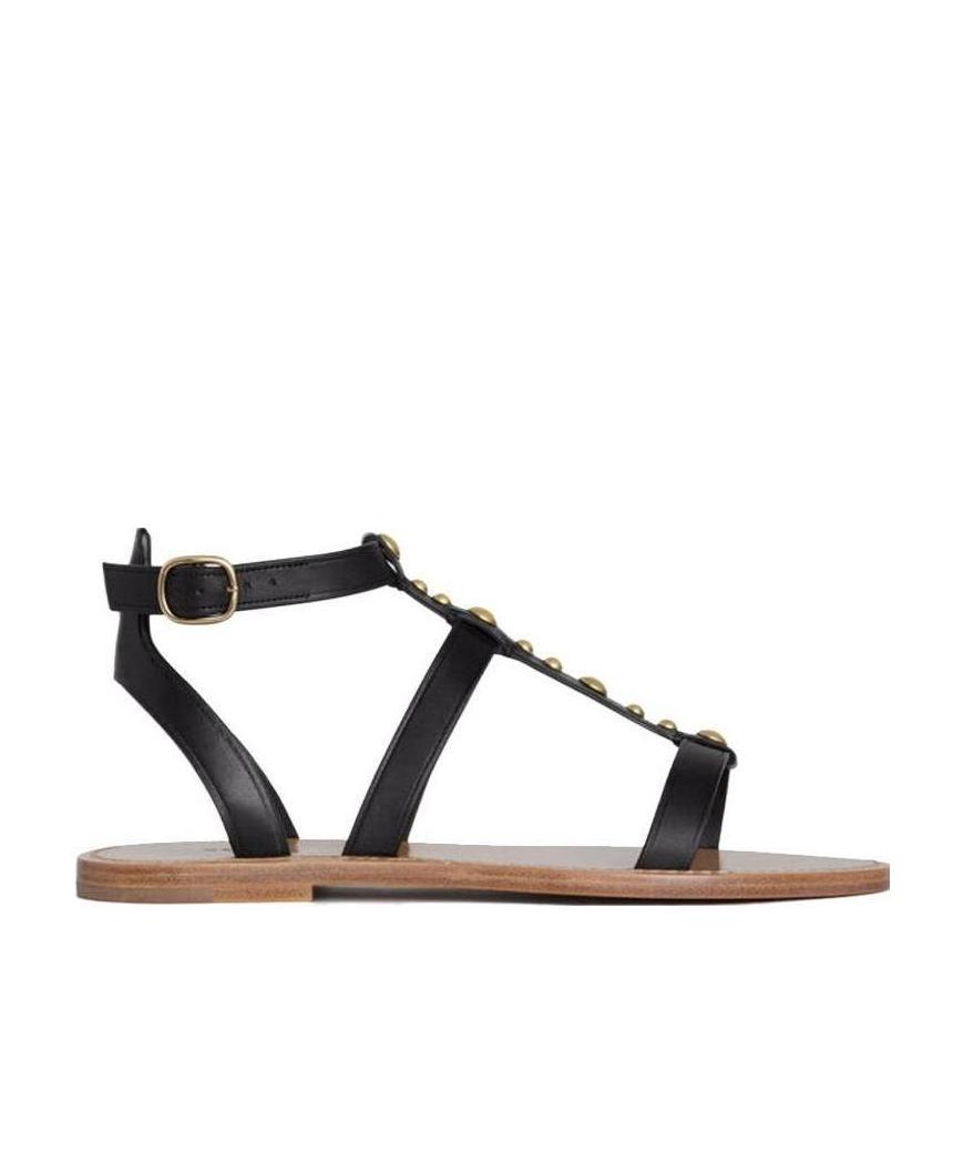 Celine Taillat Flat Sandals In Black