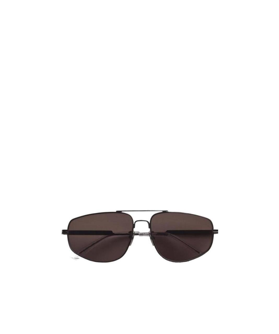 Bottega Veneta Slim Aviator Sunglasses In Black