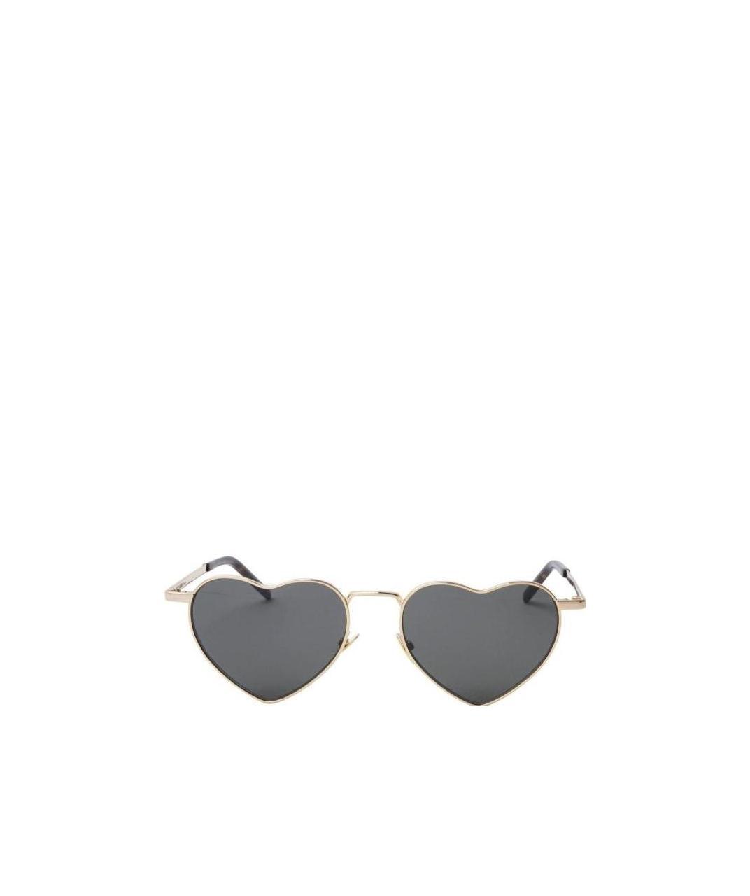 Saint Laurent Loulou Heart Sunglasses In Black