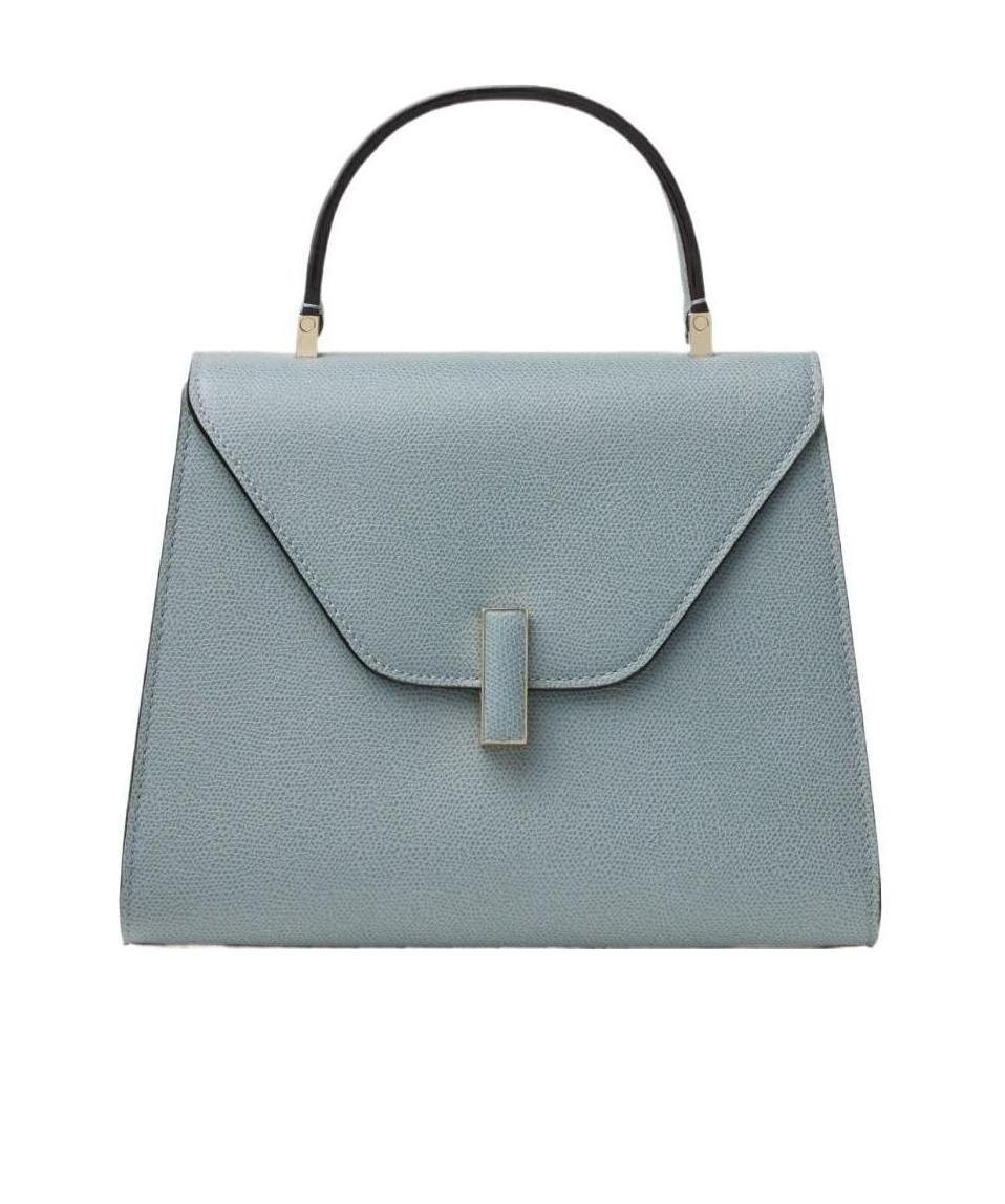 Valextra Mini Iside Grained Leather Bag In Polvere