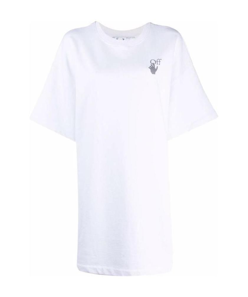Off-white Arrows-motif T-shirt Dress In White