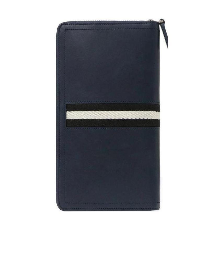 Bally Logo Zipper Wallet In Black