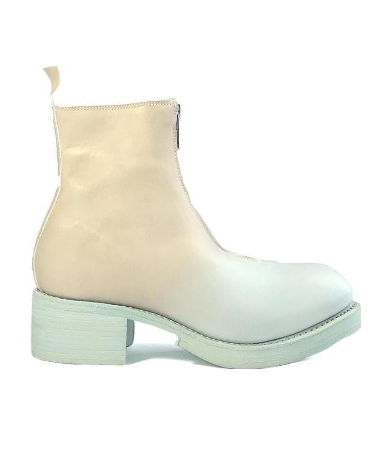 Guidi Gradient Two-color Zipper And Ankle Boots In Nude