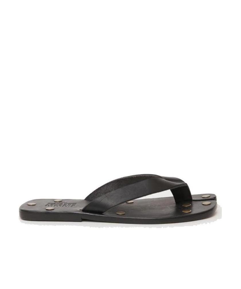 Maison Margiela Tabi Logo Sandals In Black