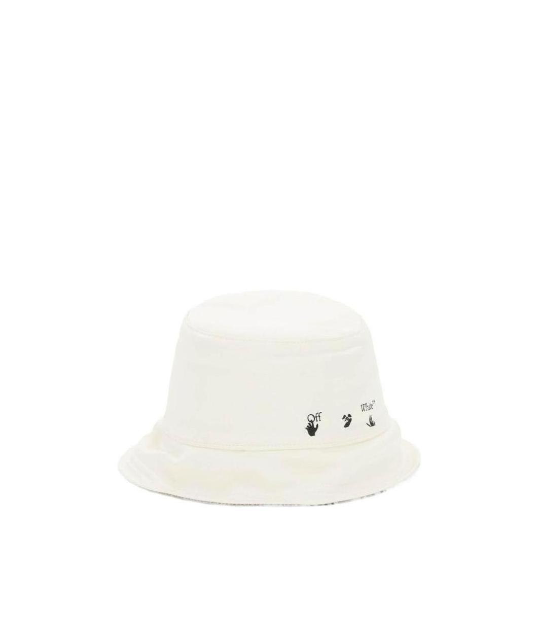 Off-white Delave Logo Canvas Bucket Hat In White