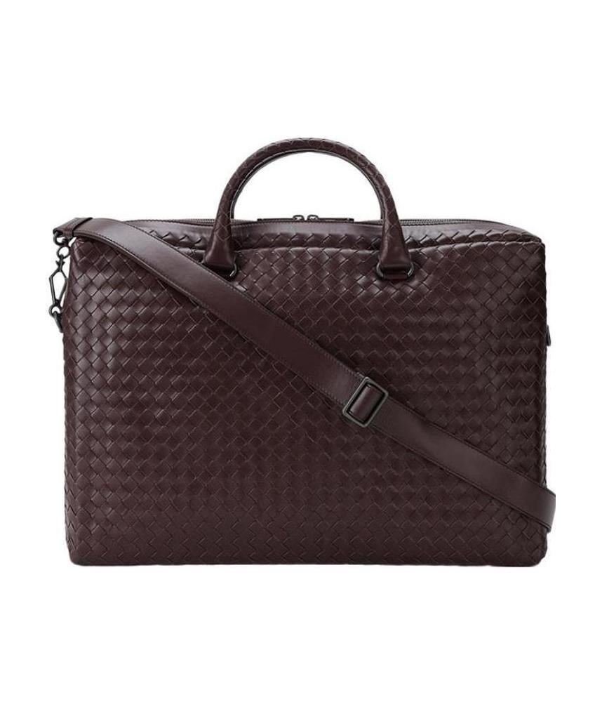 Bottega Veneta Logo Handbag In Red