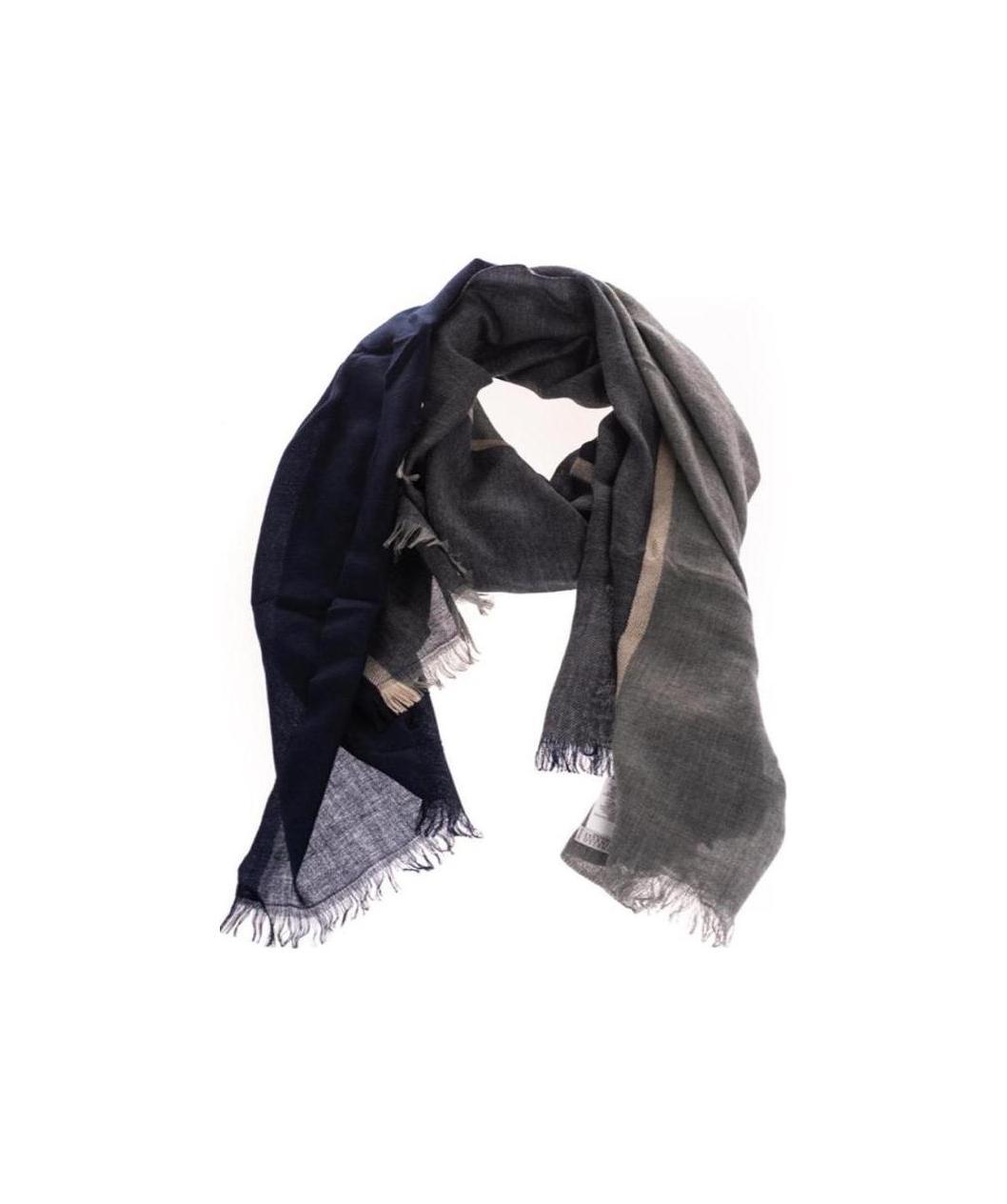 Brunello Cucinelli Colour-block Knitted Scarf In Black