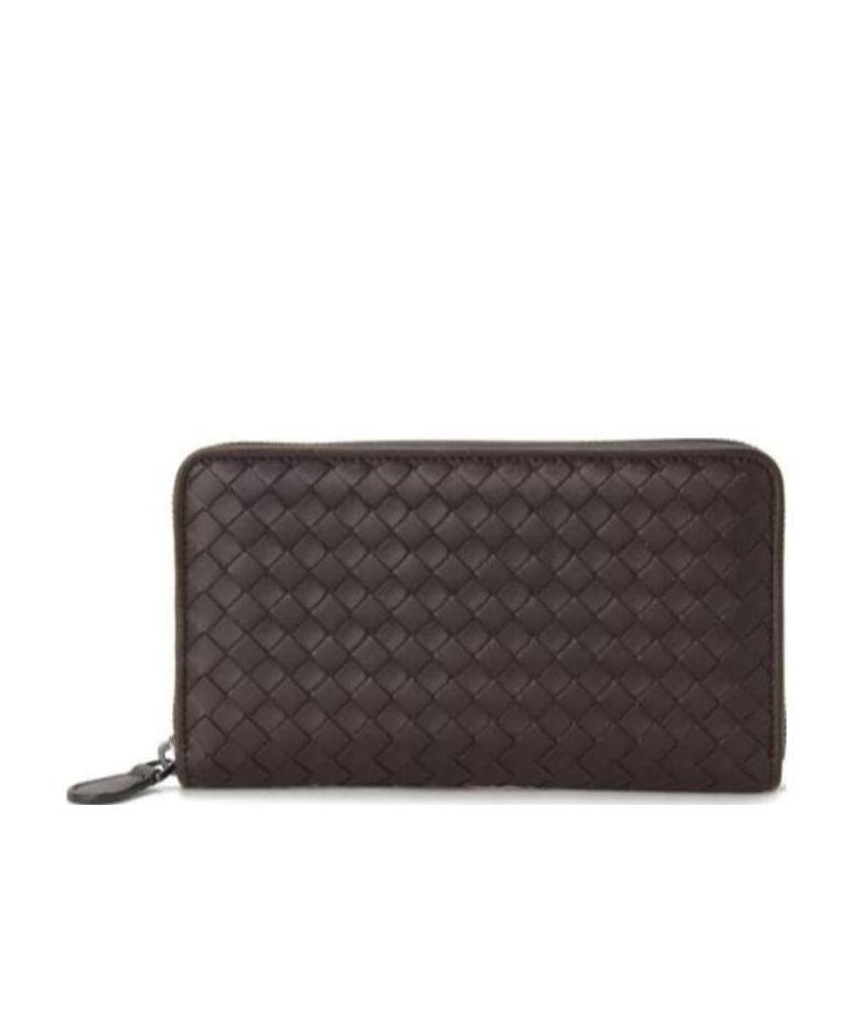 Bottega Veneta Knitted Clutch In Brown
