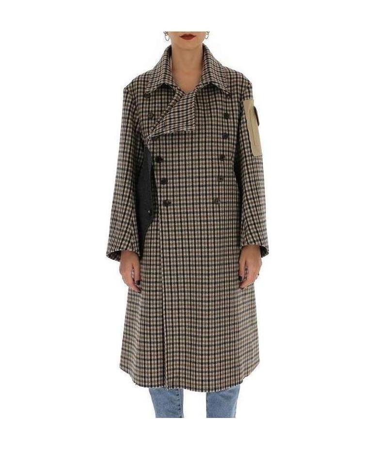 MAISON MARGIELA MAISON MARGIELA DOUBLE BREASTED CHECKED COAT
