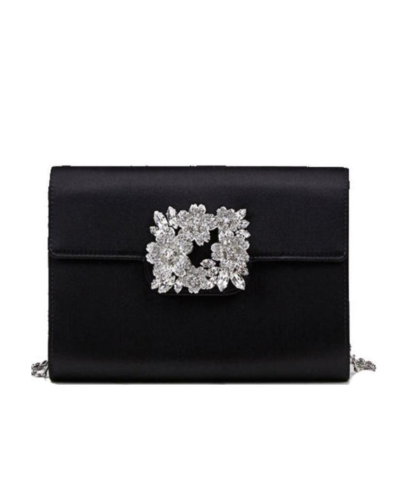 Roger Vivier Mini Bouquet Shoulder Bag In Black