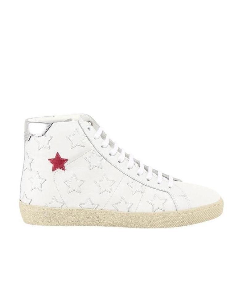 Saint Laurent Court Classic Sl 02 California Mid-top Sneakers In White
