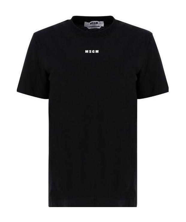 MSGM MSGM LOGO PRINTED CREWNECK T-SHIRT