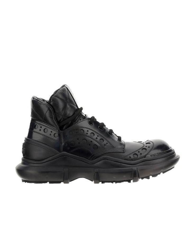 Dolce & Gabbana Brogue-style Boots In Black