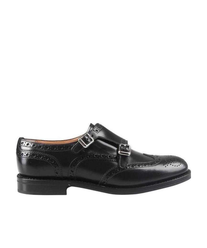 Church's Monk-strap Full Brogue Shoes In Black
