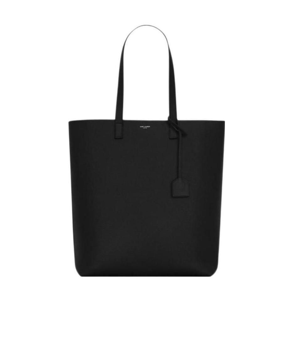 Saint Laurent Grained-effect Tote Bag In Black