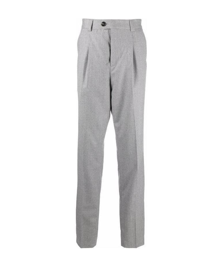 Brunello Cucinelli Pleat-detail Tailored Trousers In Gray