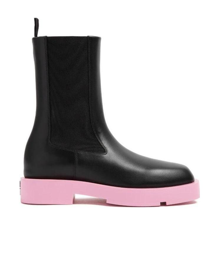 Shop Givenchy Colourblock Leather Chelsea Boots In Black