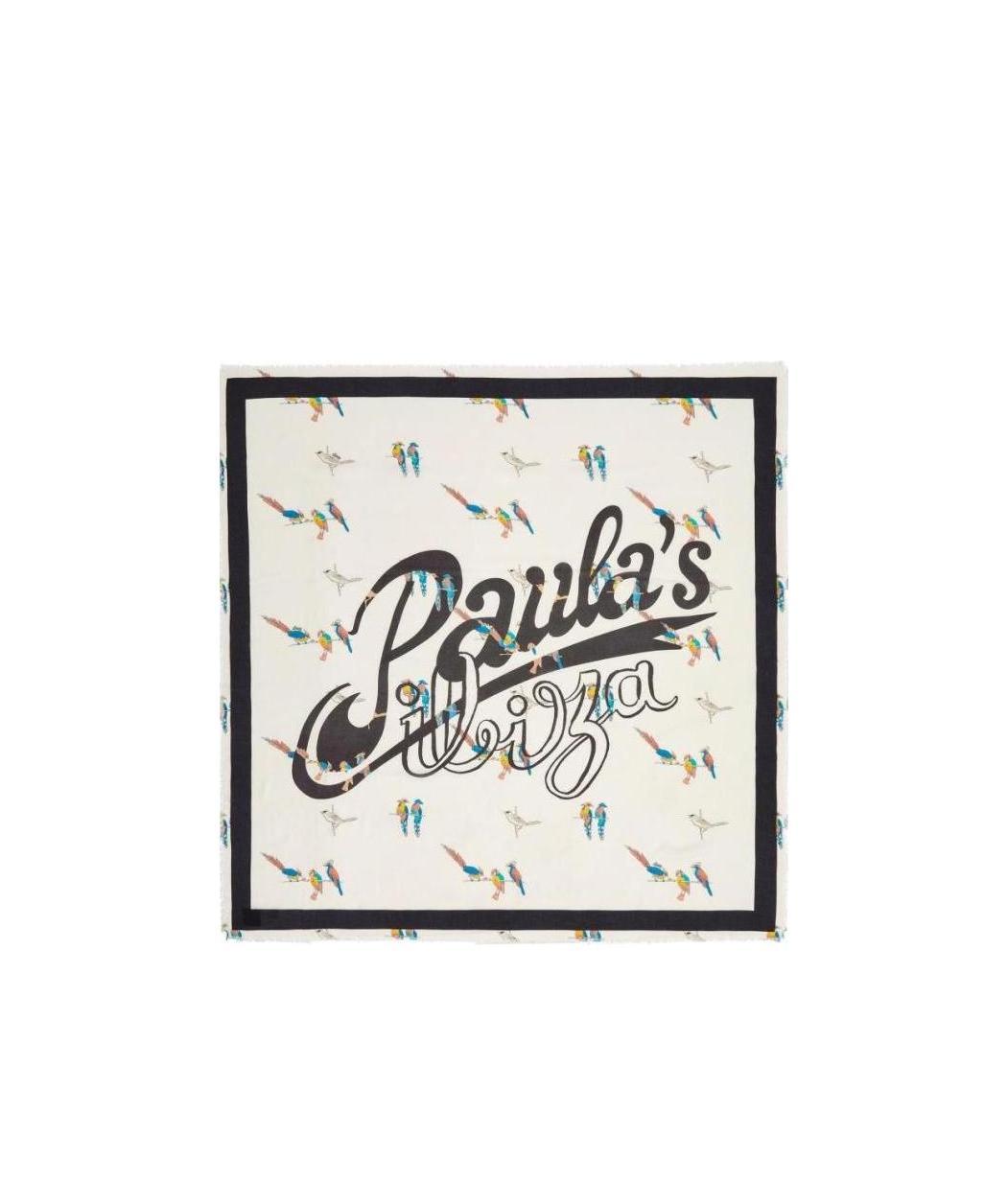 Shop Loewe Cashmere Square Scarf In White