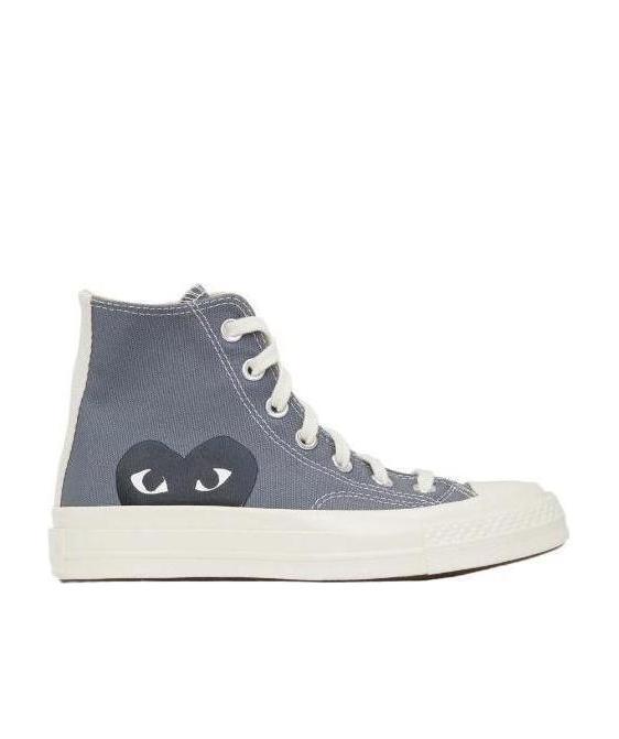 Comme Des Garçons Play Gray Converse Edition Half Heart Chuck 70 Sneakers In Gray