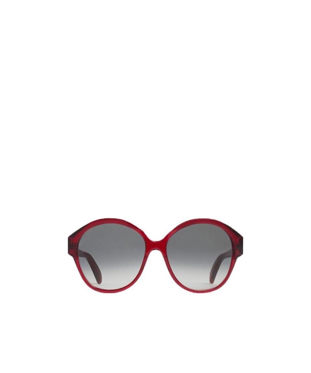 Celine Maillons Triomphe Round-frame Sunglasses In Red