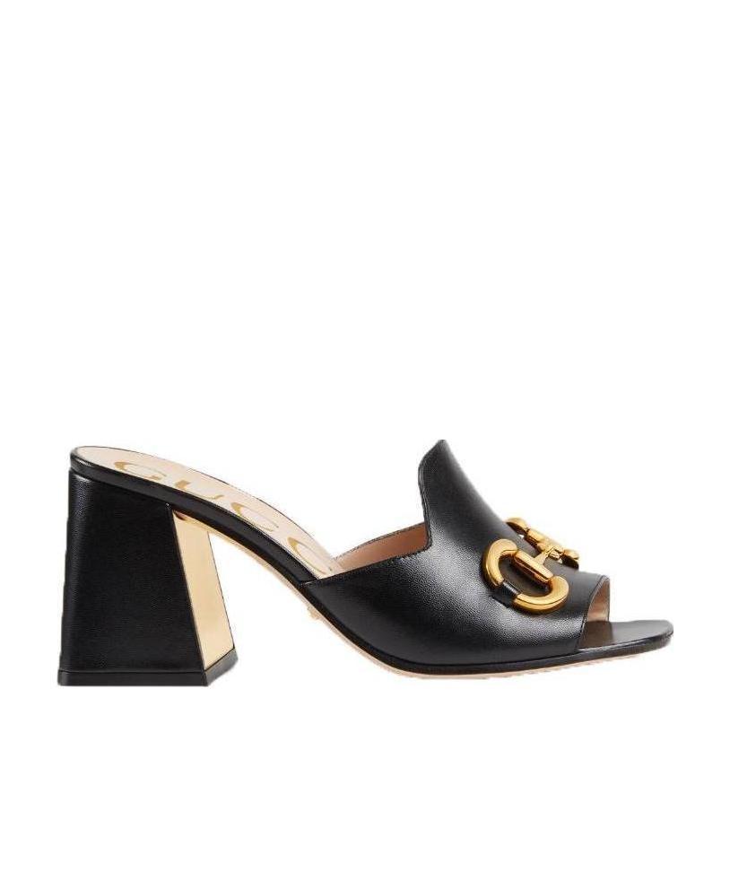 Gucci Horsebit Mule Sandals In Black