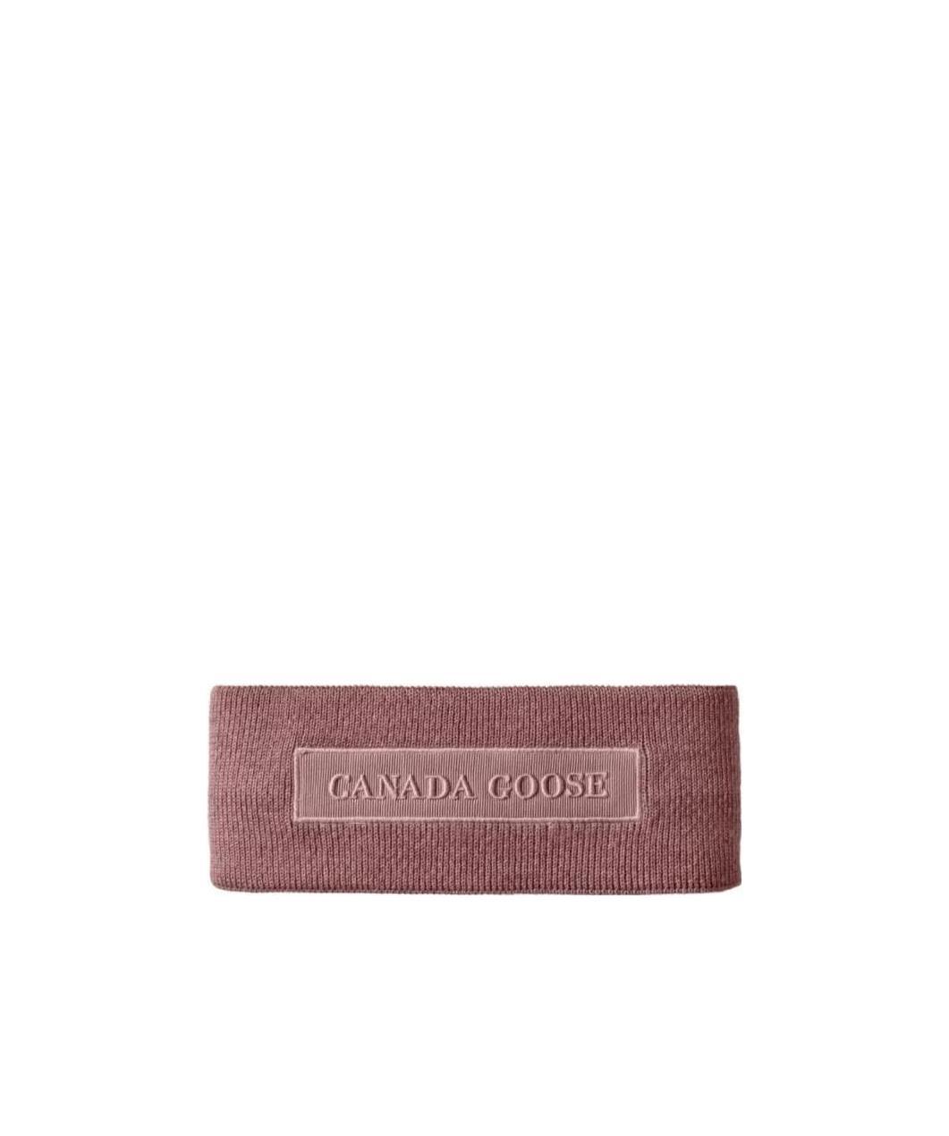 Canada Goose Logo Embossed Headband In Yellow
