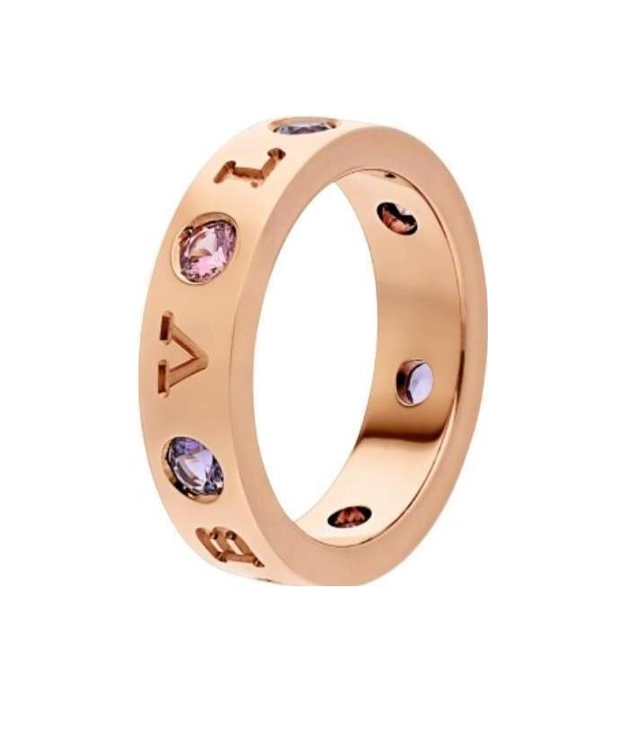 Bvlgari Logo Ring In Yellow