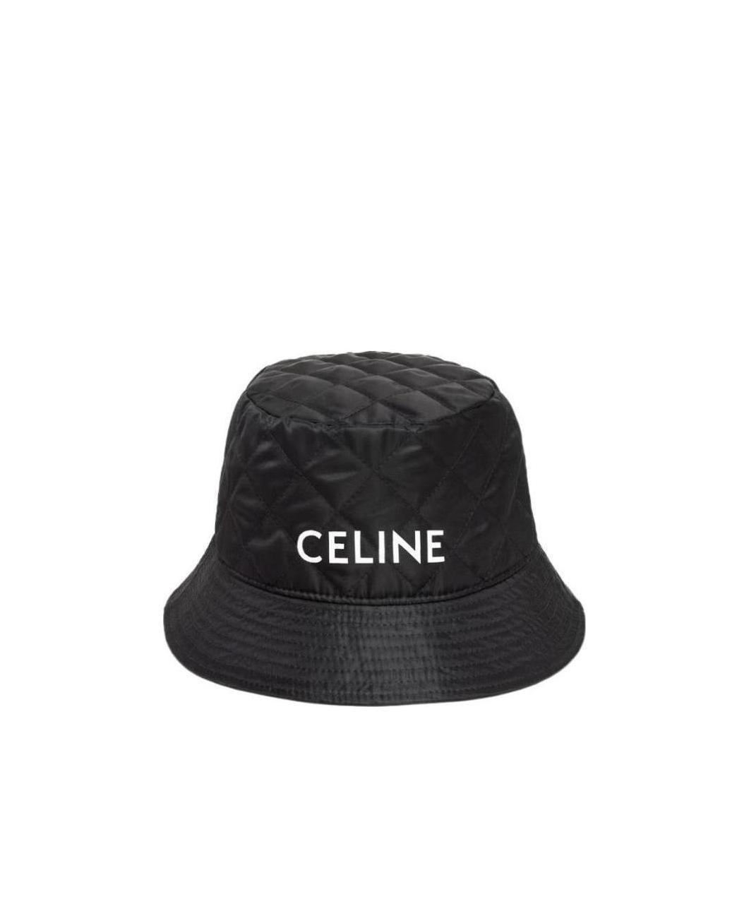 Celine Bucket Hat In Nylon Twill In Black