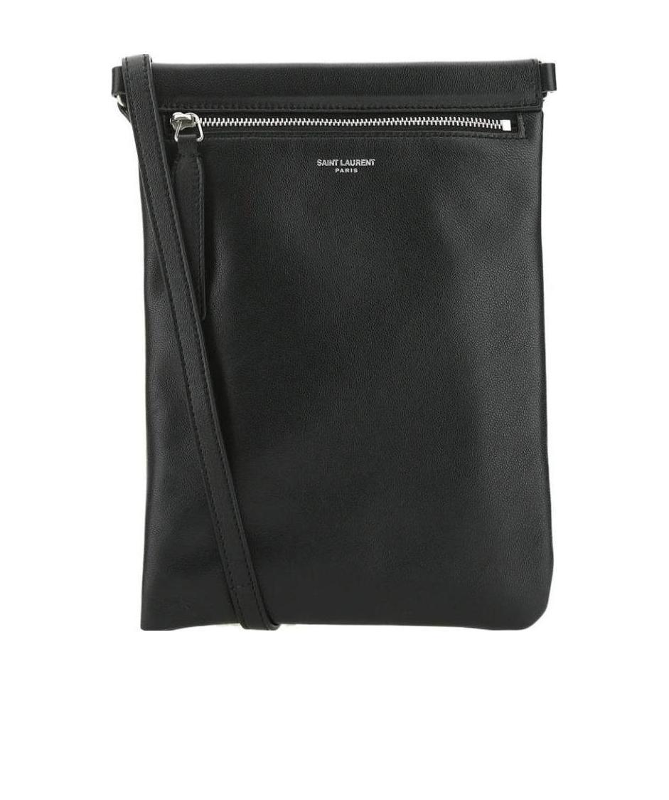 Saint Laurent Leather Crossbody Bag In Black