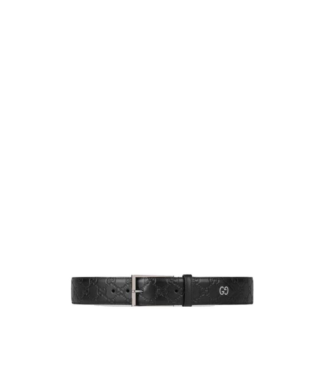 Gucci Signature Belt With Gg Detail In Black