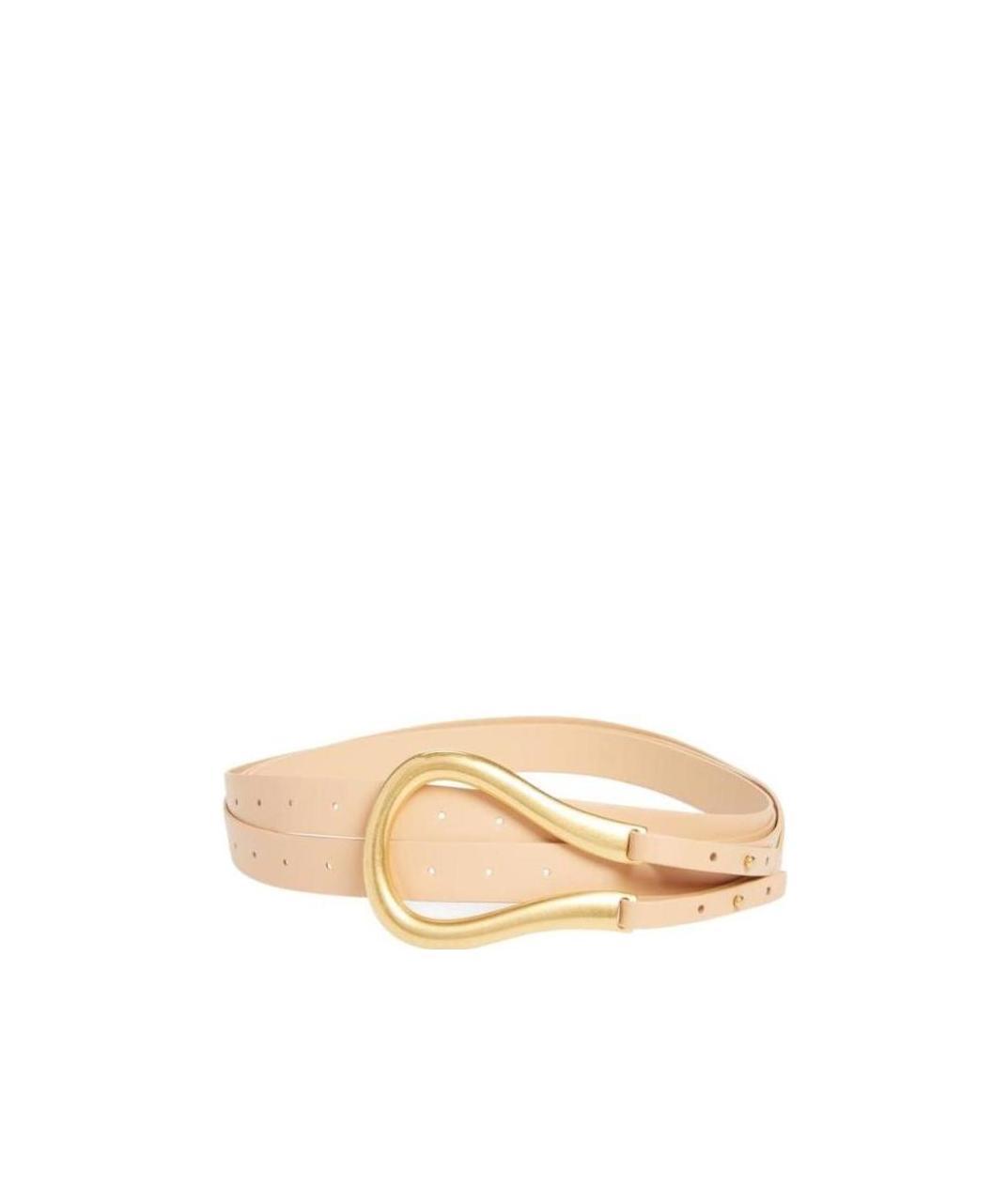 Bottega Veneta Leather Double Belt Belt In Nude