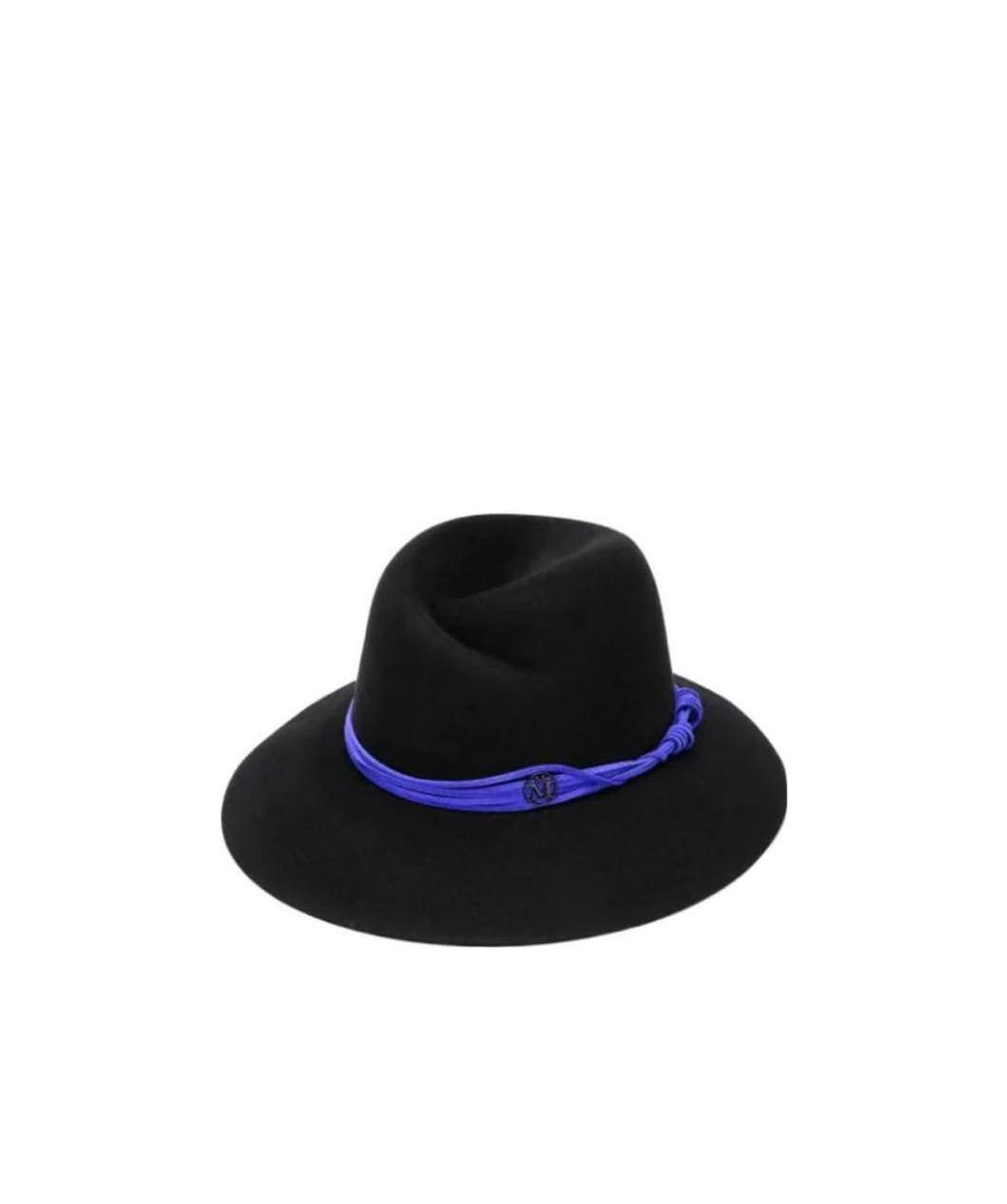 Maison Michel Logo Hat In Black