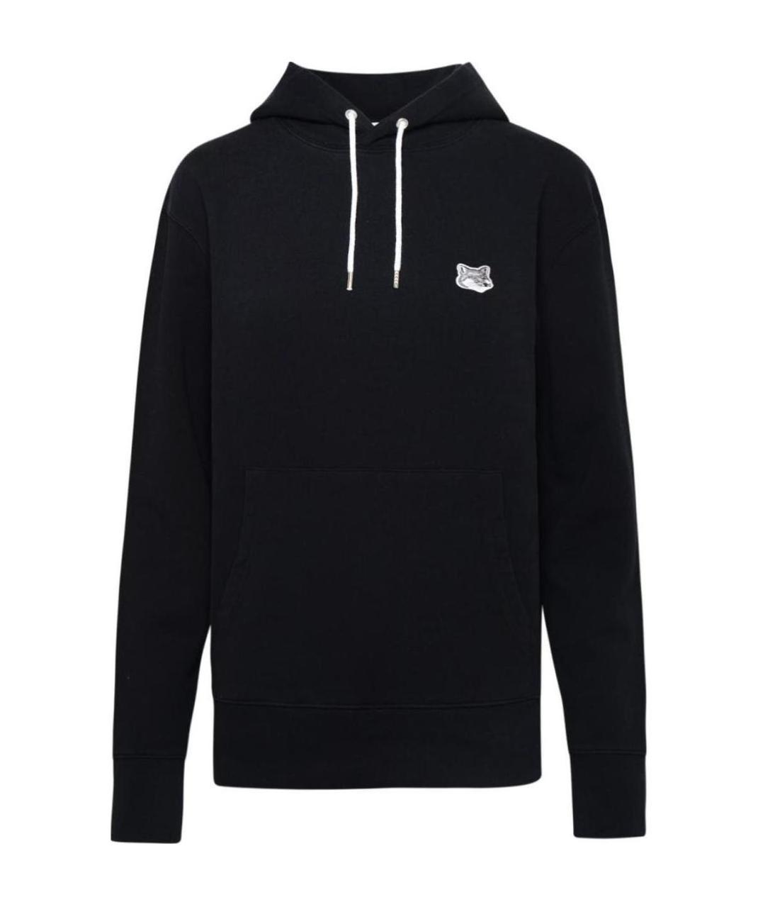 Maison Kitsuné Embroidered-motif Drawstring Hoodie In Black