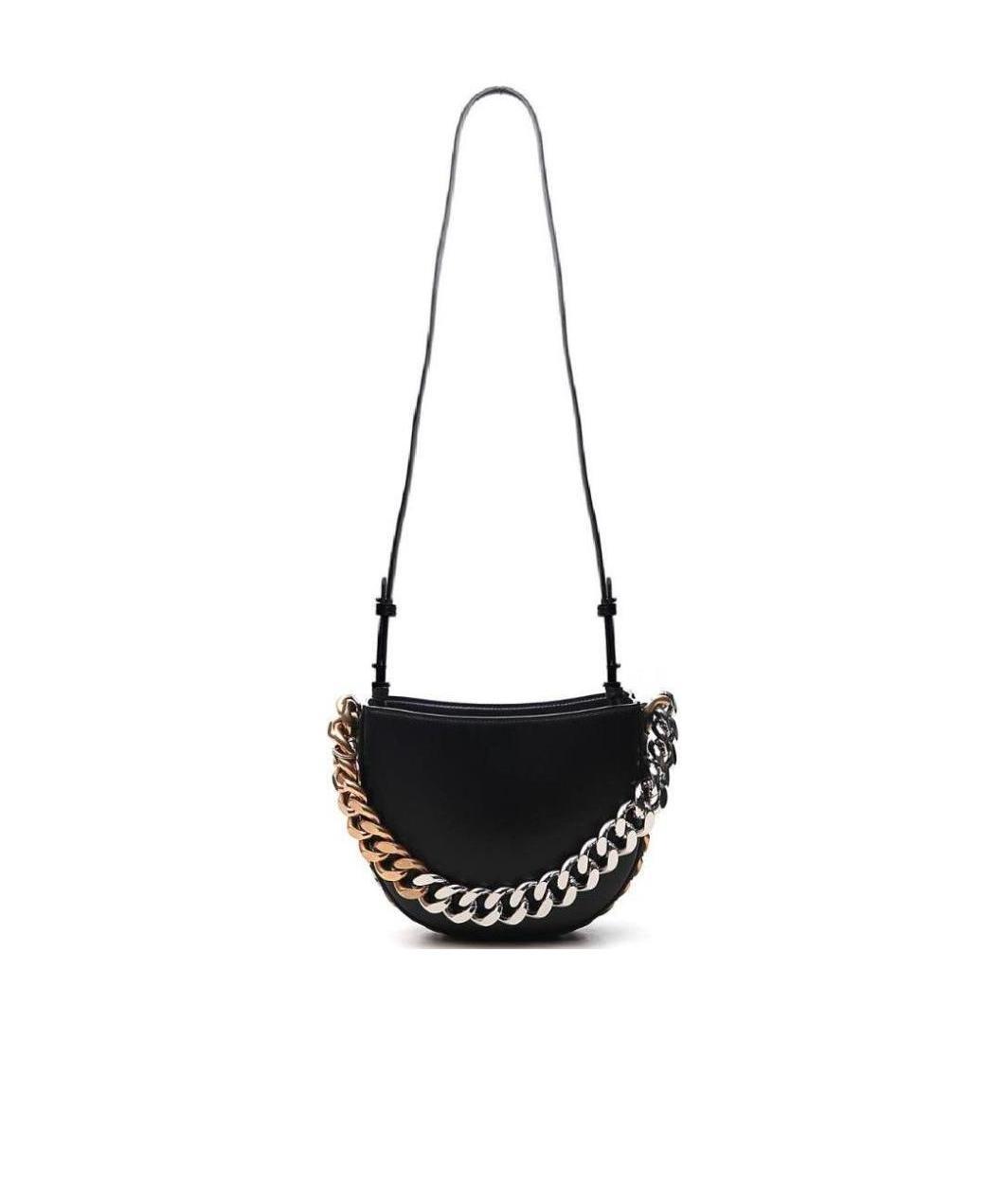 Stella Mccartney Small Frayme Shoulder Bag In Black