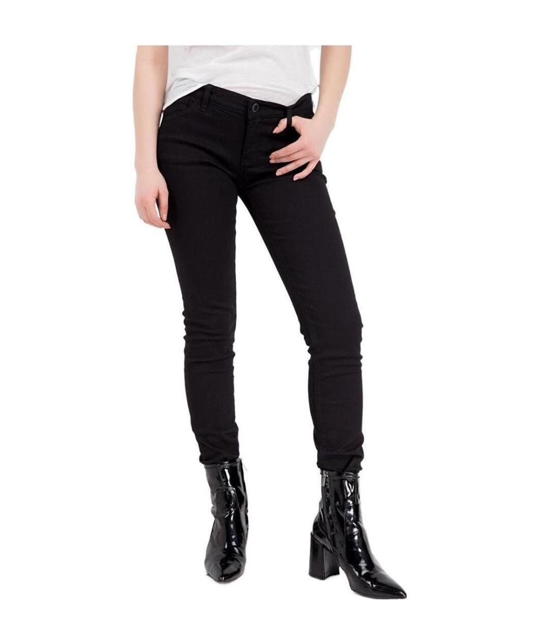 Armani Jeans Logo Jeans In Black