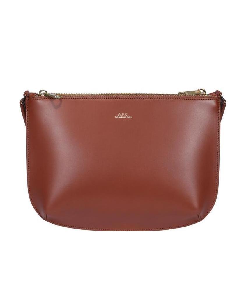 Apc Adjustable Strap Cross Body Bag In Brown
