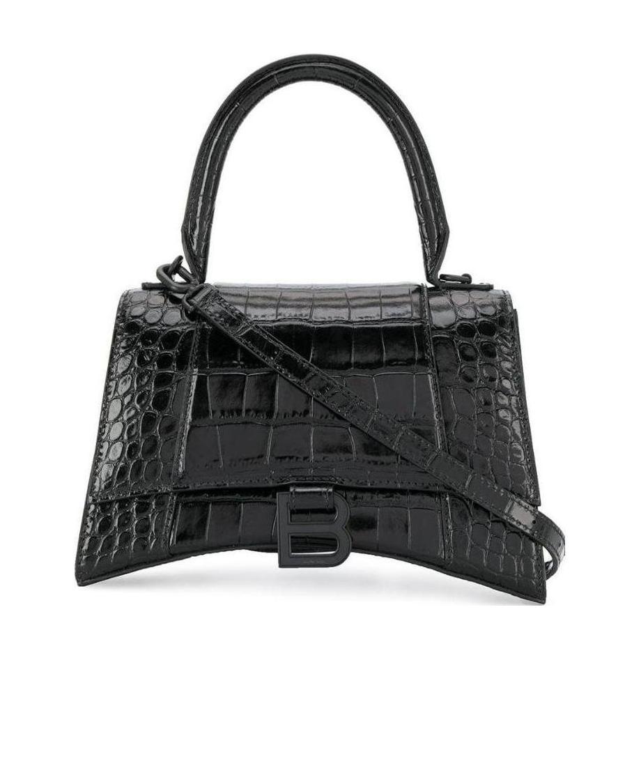 Balenciaga Mini Hourglass Handbag In Black