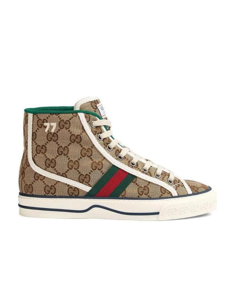 Gucci Tennis 1977 High-top Sneakers In Brown