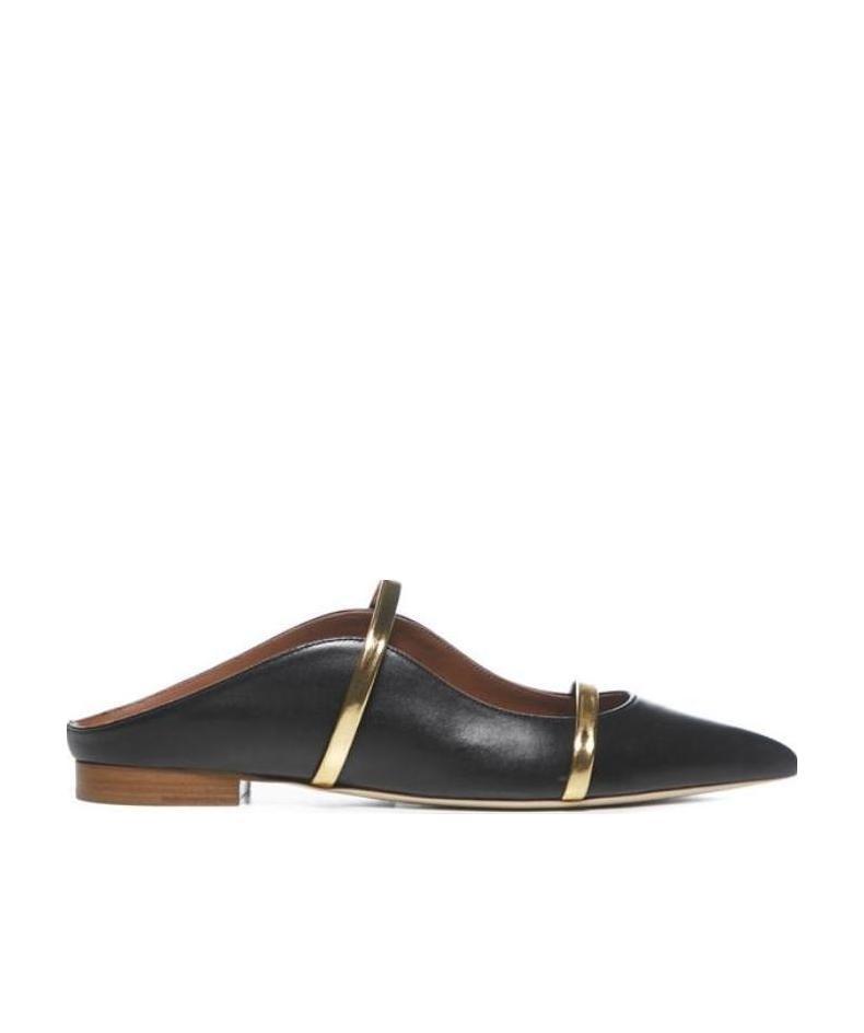 Malone Souliers Maureen Flat Muller Shoes In Black