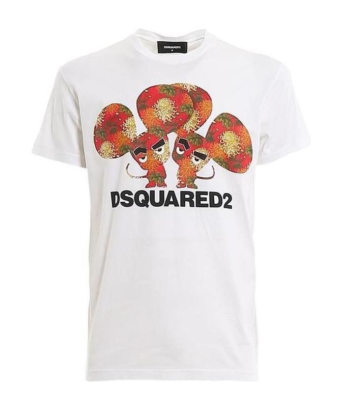 Dsquared2 Logo Printed T-shirt In White