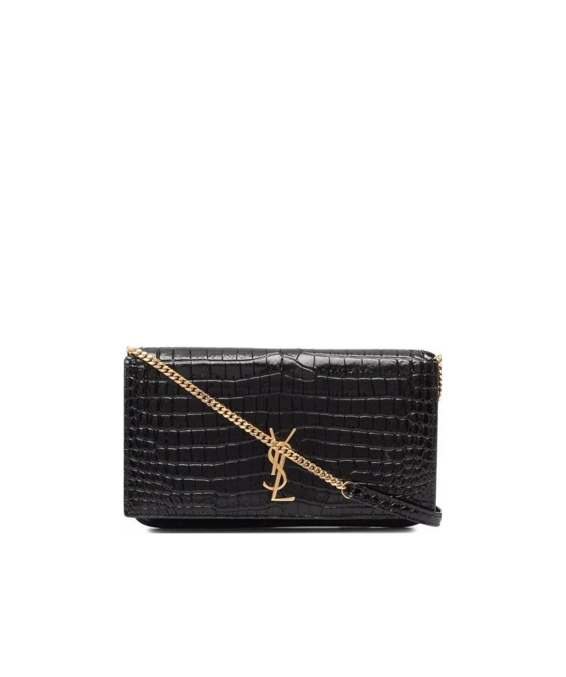 Saint Laurent Monogram Wallet-on-chain In Black