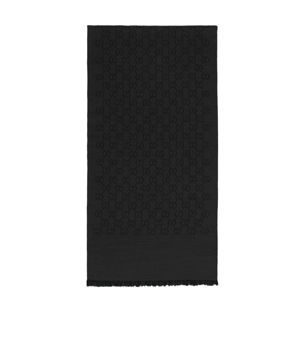 Gucci Unisex-adult Gg Logo Scarf 165904-3g646-1100 In Black
