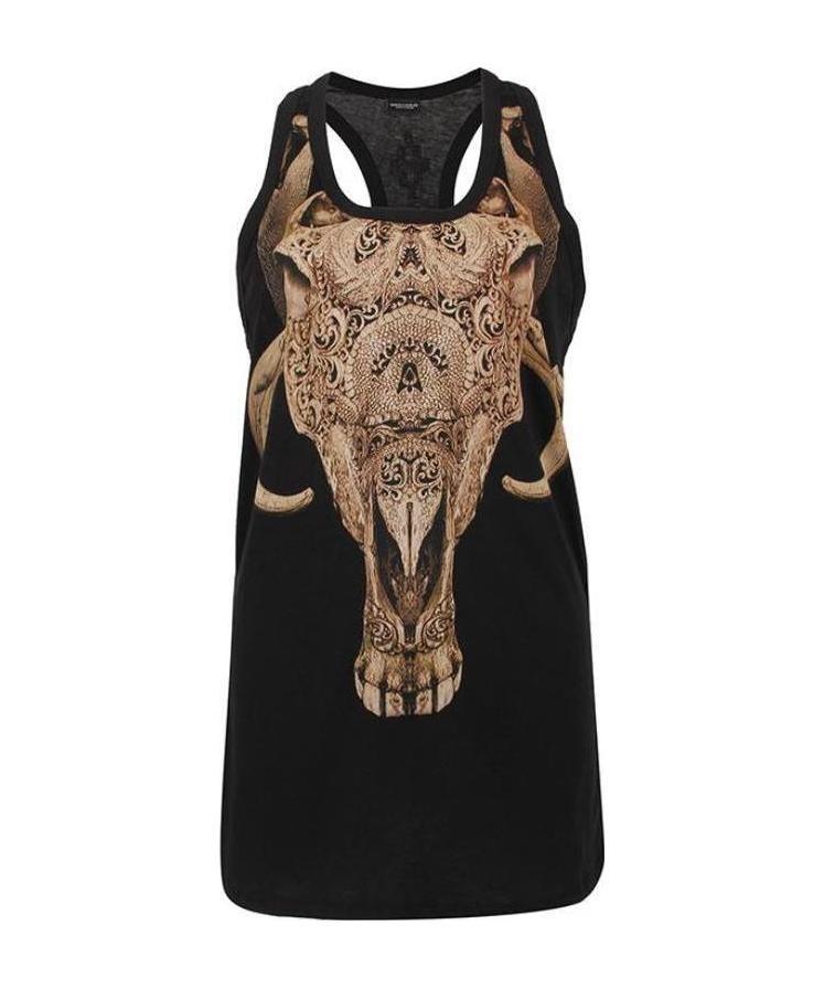 Marcelo Burlon County Of Milan Logo Vest Dress In Black